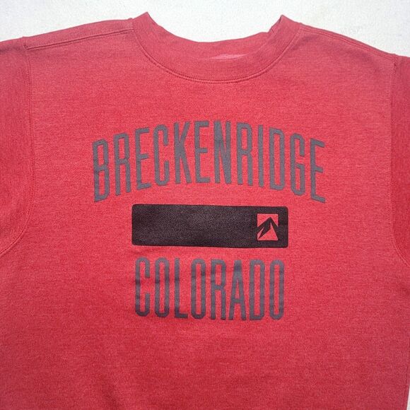 Breckenridge Colorado Crewneck Sweatshirt Men's Medium Red Outfitter Trading Co. - Picture 2 of 8